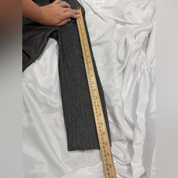 H&M Gray Herringbone Fitted Blazer Jacket Women’s 2 Business Casual Work‎ Office - Picture 14 of 15